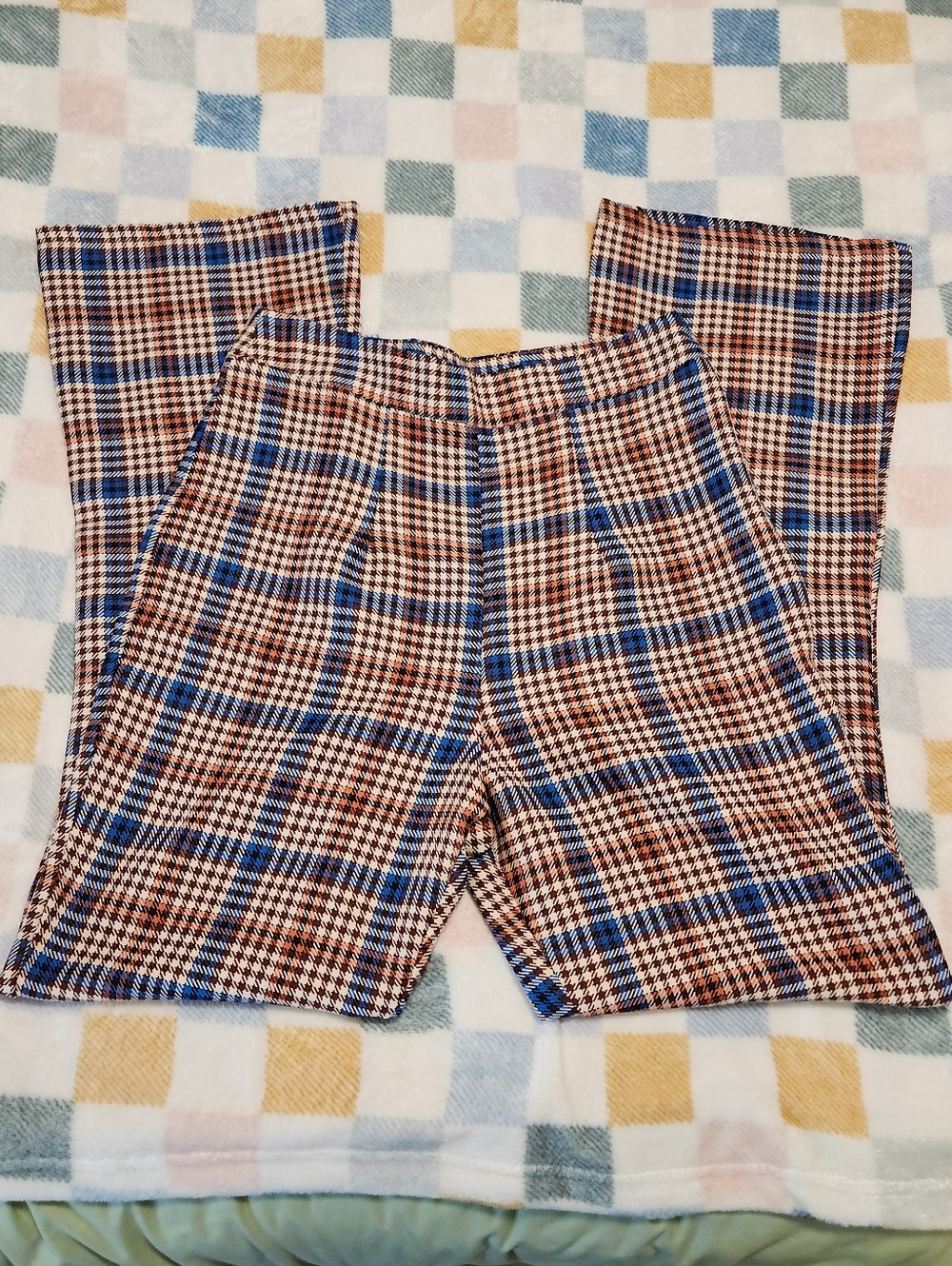 Nasty Gal Plaid Flare Pants - Size 6